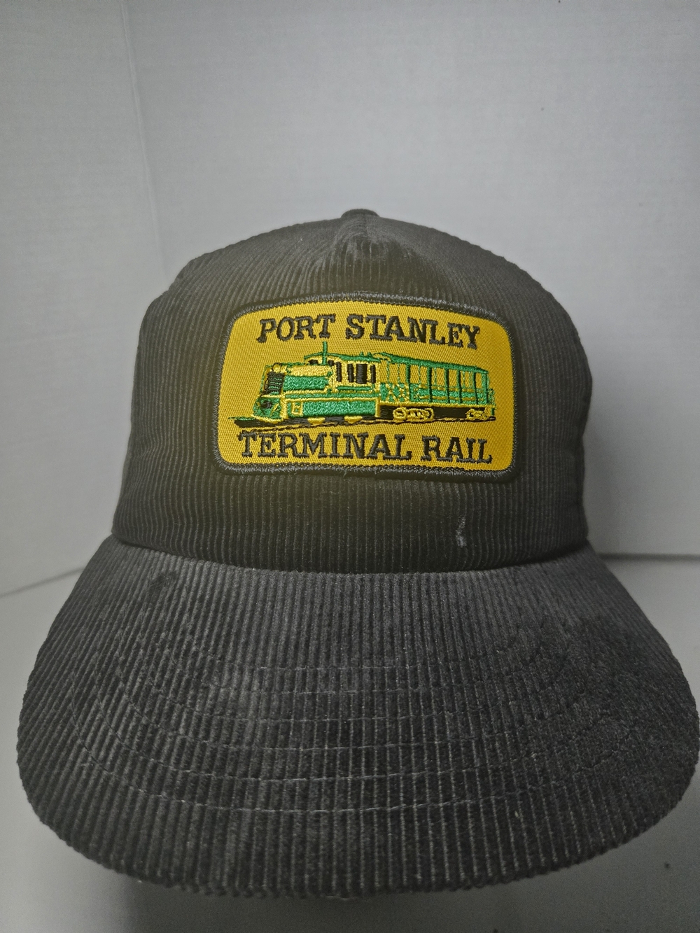 1980s Port Stanley Terminal Rail Corduroy Cap